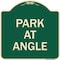 Signmission Designer Series Sign Park Angle, Green & Tan Heavy-Gauge Aluminum Sign, 18" x 18", G-1818-23497 A-DES-G-1818-23497 - alternate 1